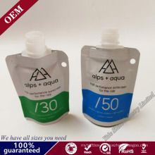 Stand up Doypack Bag with Pour Spouts for Liquid Cream Sauce Packaging